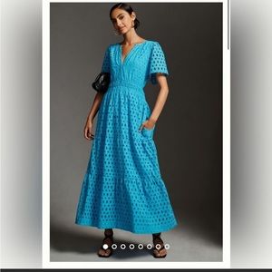 Anthropologie The Somerset Maxi Dress: Eyelet Edition Size Small